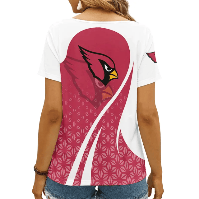 [SPECIAL OFFER] NEW CUSTOMIZED NFL20 ARC ARIZONA CARDINALS V-NECK FEMALE SHIRT