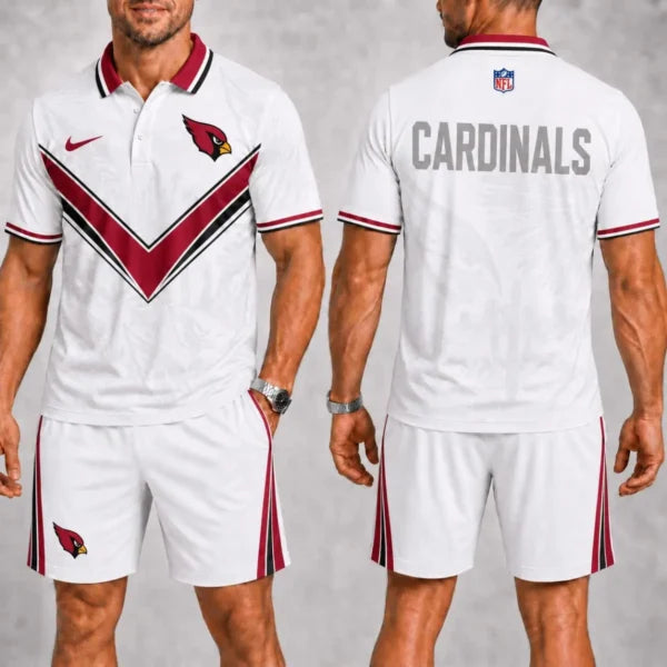 [SPECIAL OFFER] NEW CUSTOMIZED NFL20 ARC ARIZONA CARDINALS POLO SHIRT & SHORT PANTS