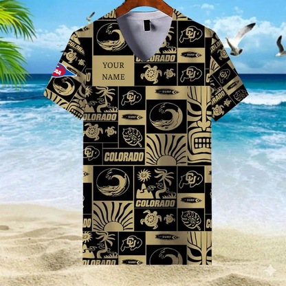 LIMITED EDITION - NEW CUSTOMIZED FBS NCAA20 CRB CR BUFFALOES V-NECK FEMALE SHIRT
