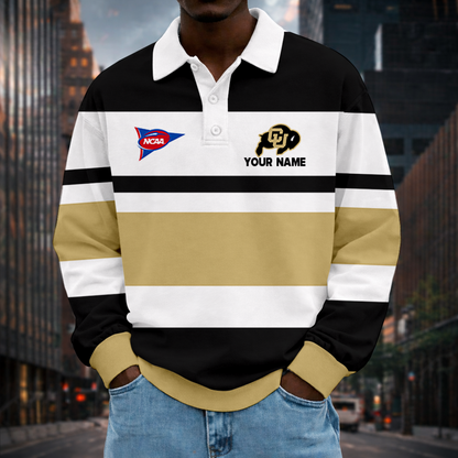 MEGA SALE - NEW CUSTOMIZED FBS NCAA20 CRB CR BUFFALOES UNISEX LONG SLEEVE POLO