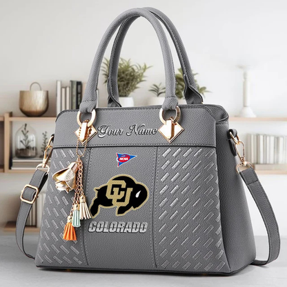 LIMITED EDITION - NEW CUSTOMIZED FBS NCAA20 CRB CR BUFFALOES ZIP HANDBAG MULTICOLOR