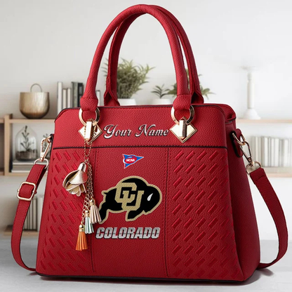LIMITED EDITION - NEW CUSTOMIZED FBS NCAA20 CRB CR BUFFALOES ZIP HANDBAG MULTICOLOR