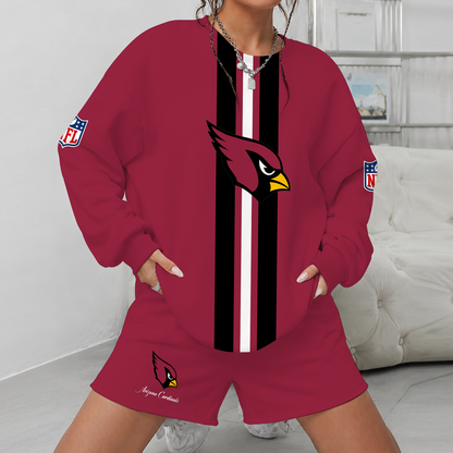 [SPECIAL OFFER] NEW CUSTOMIZED NFL20 ARC ARIZONA CARDINALS UNISEX SWEATSHIRT & SHORTS SET