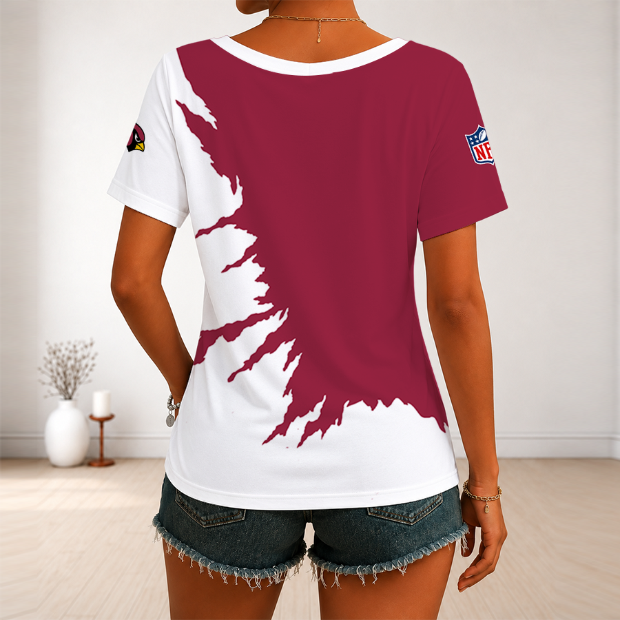[SPECIAL OFFER] NEW CUSTOMIZED NFL20 ARC ARIZONA CARDINALS V-NECK FEMALE SHIRT