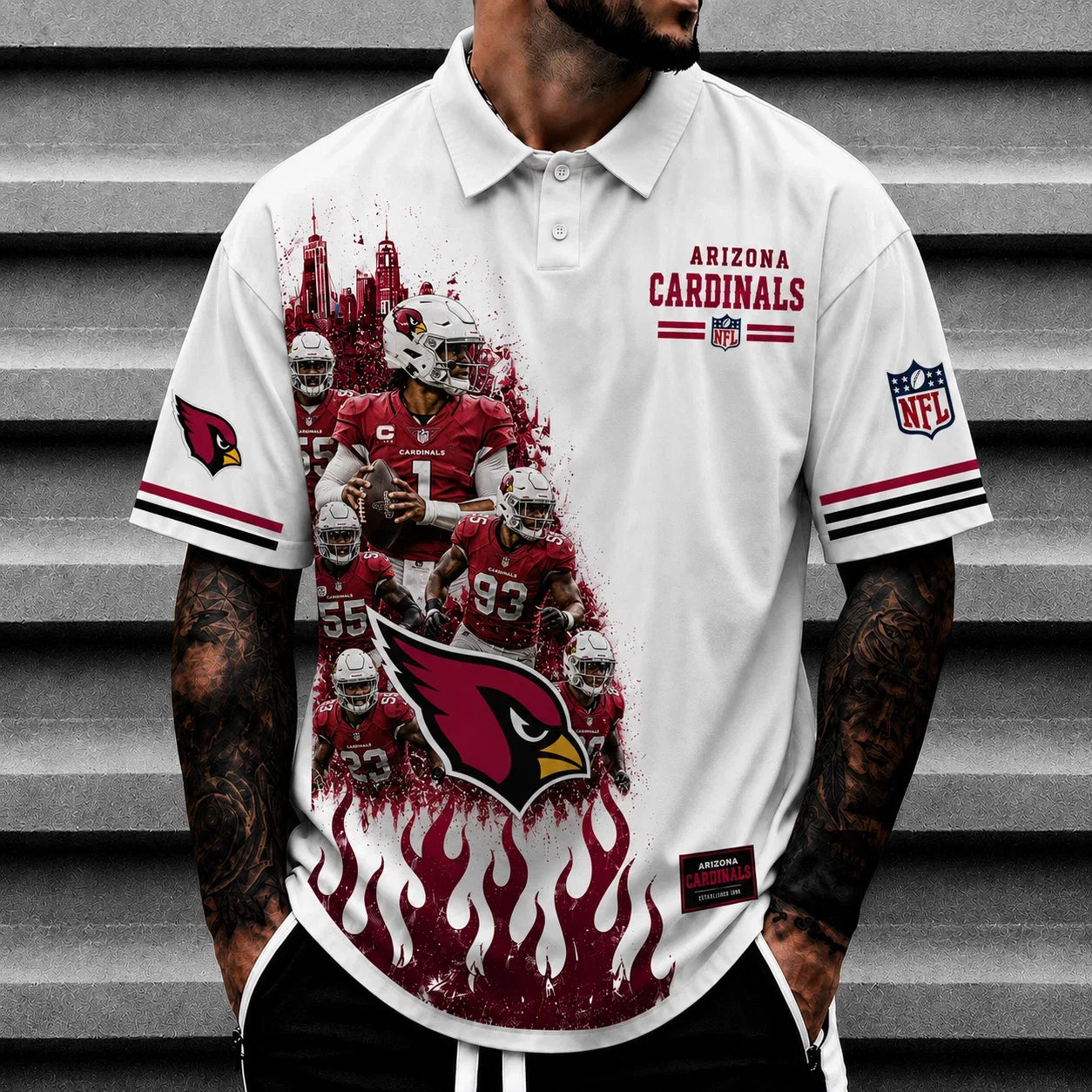 [SPECIAL OFFER] NEW CUSTOMIZED NFL20 ARC ARIZONA CARDINALS POLO SHIRT