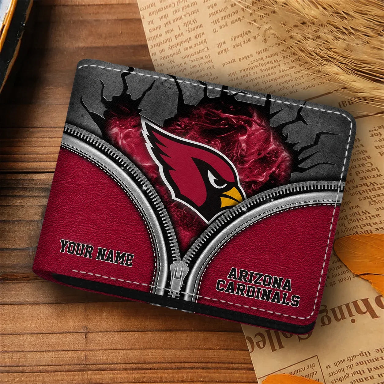 [SPECIAL OFFER] NEW CUSTOMIZED NFL20 ARC ARIZONA CARDINALS LEATHER WALLET