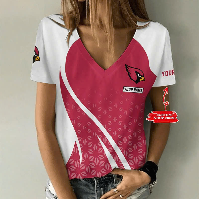 [SPECIAL OFFER] NEW CUSTOMIZED NFL20 ARC ARIZONA CARDINALS V-NECK FEMALE SHIRT