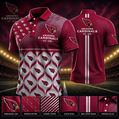[SPECIAL OFFER] NEW CUSTOMIZED NFL20 ARC ARIZONA CARDINALS POLO SHIRT