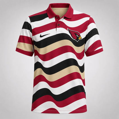 [SPECIAL OFFER] NEW CUSTOMIZED NFL20 ARC ARIZONA CARDINALS STRIPED POLO SHIRT