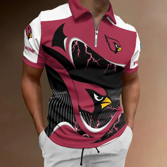 [SPECIAL OFFER] NEW CUSTOMIZED NFL20 ARC ARIZONA CARDINALS ZIP POLO SHIRT