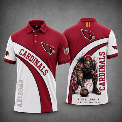[SPECIAL OFFER] NEW CUSTOMIZED NFL20 ARC ARIZONA CARDINALS POLO SHIRT