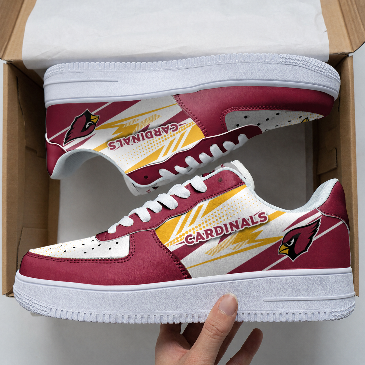 [SPECIAL OFFER] NEW CUSTOMIZED NFL20 ARC ARIZONA CARDINALS AF1 SNEAKERS