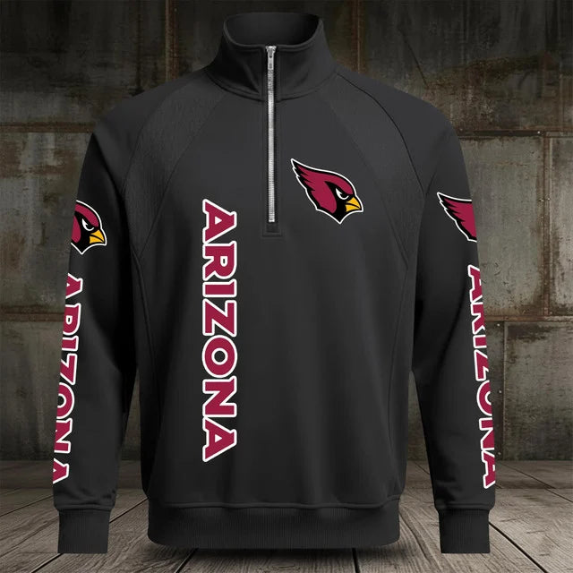 [SPECIAL OFFER] NEW CUSTOMIZED NFL20 ARC ARIZONA CARDINALS MEN'S MULTICOLOR QUARTER-ZIP PULLOVER
