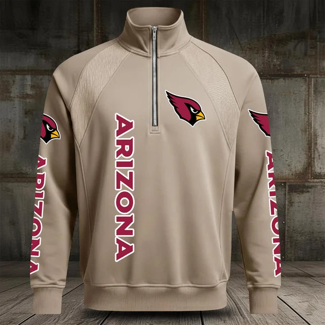 [SPECIAL OFFER] NEW CUSTOMIZED NFL20 ARC ARIZONA CARDINALS MEN'S MULTICOLOR QUARTER-ZIP PULLOVER