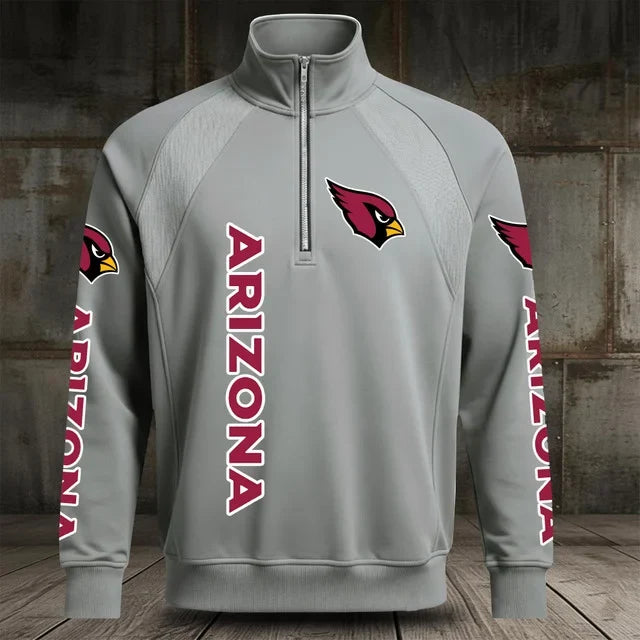 [SPECIAL OFFER] NEW CUSTOMIZED NFL20 ARC ARIZONA CARDINALS MEN'S MULTICOLOR QUARTER-ZIP PULLOVER