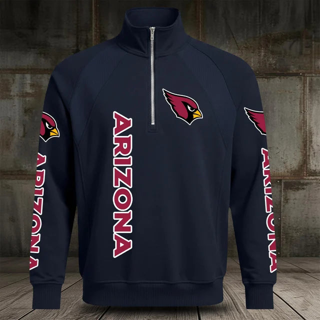 [SPECIAL OFFER] NEW CUSTOMIZED NFL20 ARC ARIZONA CARDINALS MEN'S MULTICOLOR QUARTER-ZIP PULLOVER