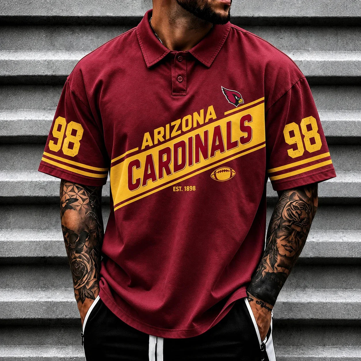 [SPECIAL OFFER] NEW CUSTOMIZED NFL20 ARC ARIZONA CARDINALS POLO SHIRT