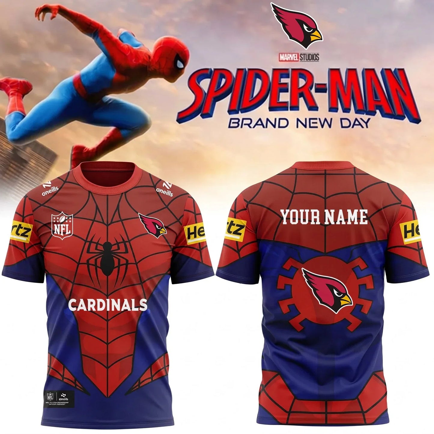 [SPECIAL OFFER] NEW CUSTOMIZED NFL20 ARC ARIZONA CARDINALS x SPIDER T-SHIRT, HOODIE & ZIP HOODIE