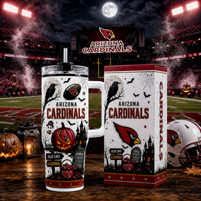[SPECIAL OFFER] NEW CUSTOMIZED NFL20 ARC ARIZONA CARDINALS HALLOWEEN  40OZ TUMBLER