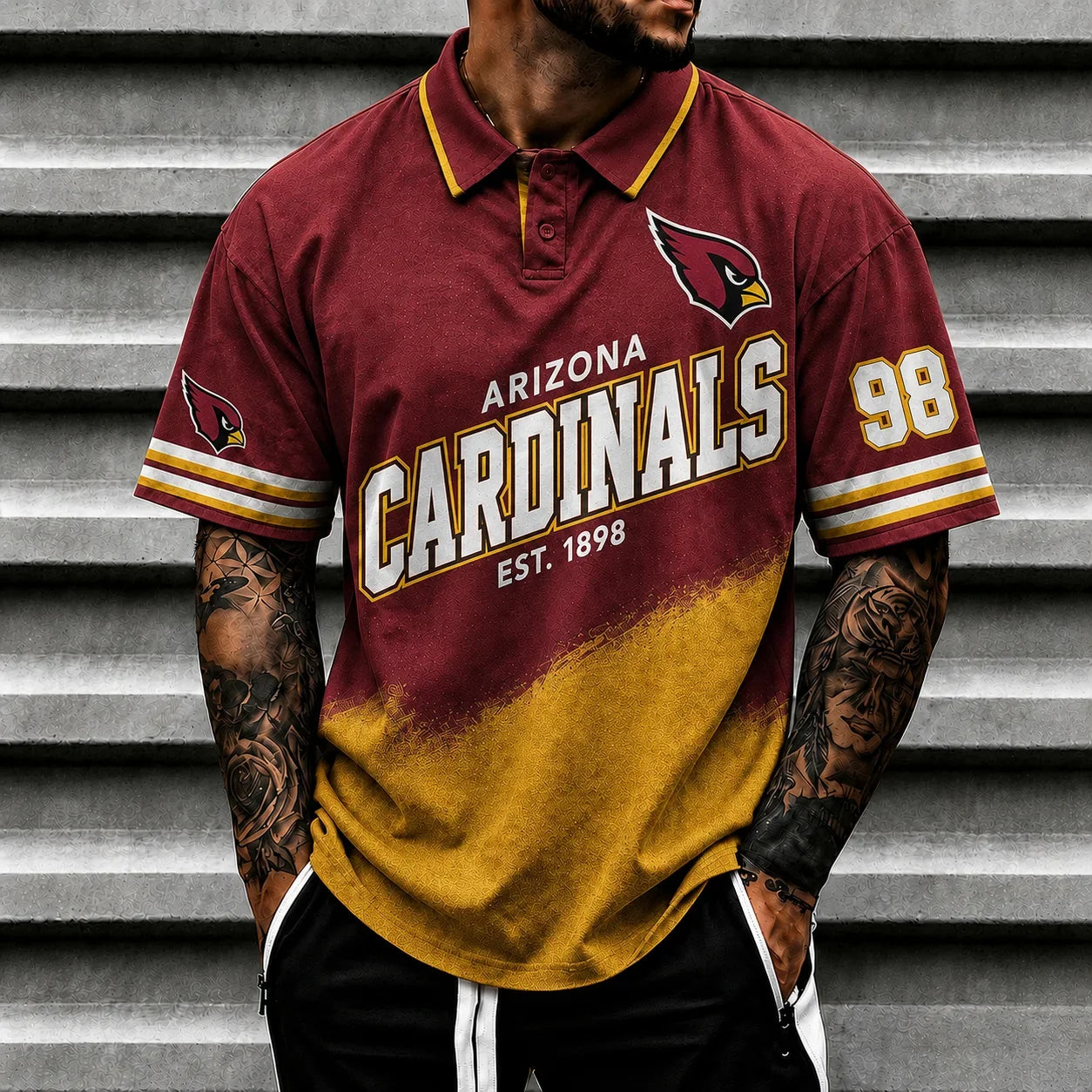 [SPECIAL OFFER] NEW CUSTOMIZED NFL20 ARC ARIZONA CARDINALS POLO SHIRT