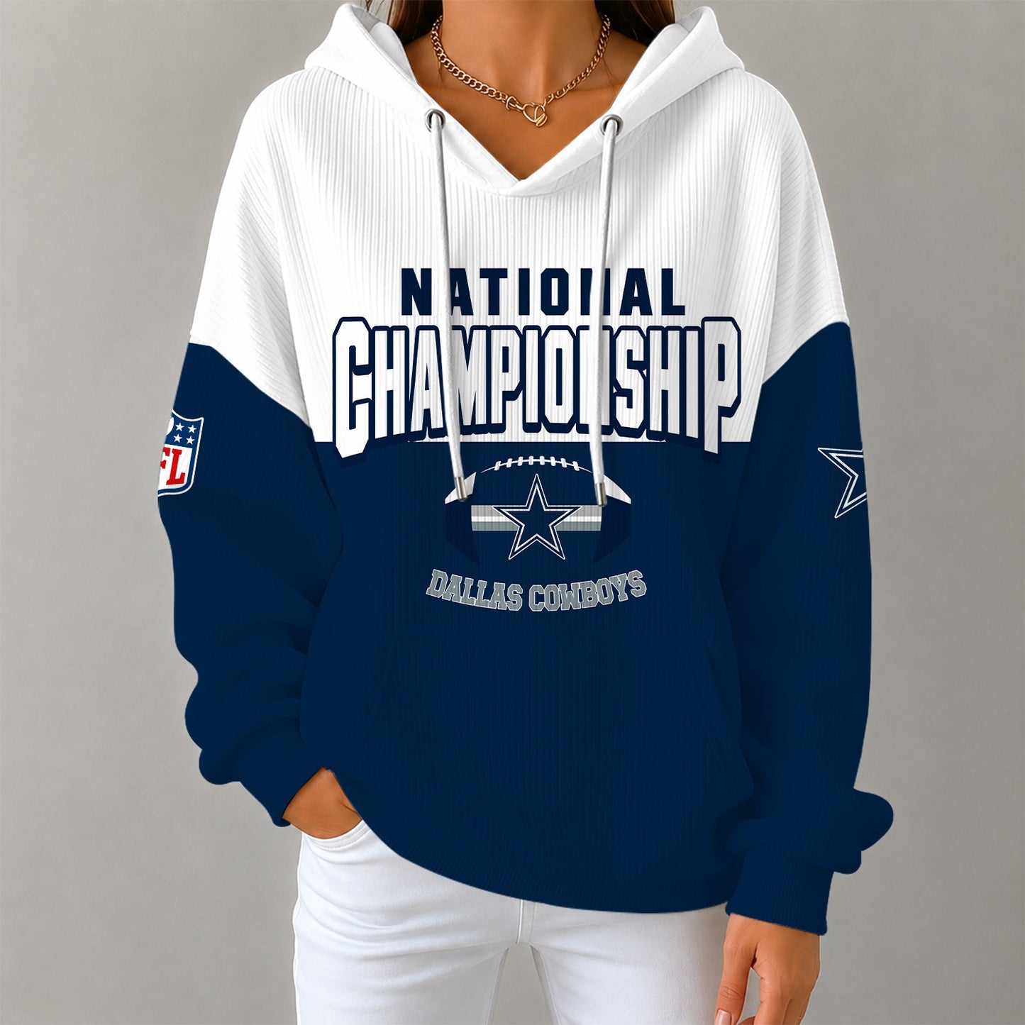[SPECIAL OFFER] NEW CUSTOMIZED NFL21 DCB DALLAS COWBOYS RIBBED HOODIE & SWEATSHIRT