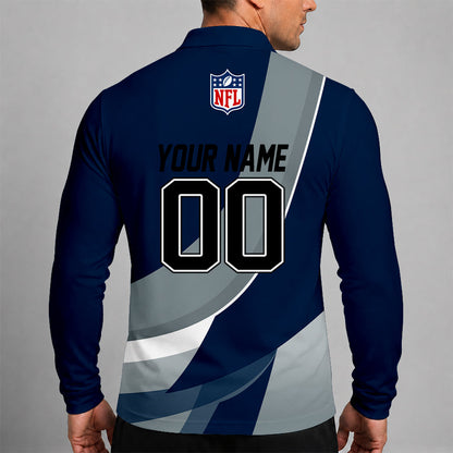 [SPECIAL OFFER] NEW CUSTOMIZED NFL21 DCB DALLAS COWBOYS LONG SLEEVE POLO SHIRT