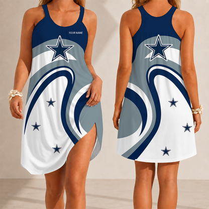 [SPECIAL OFFER] NEW CUSTOMIZED NFL21 DCB DALLAS COWBOYS CAMISOLE DRESS
