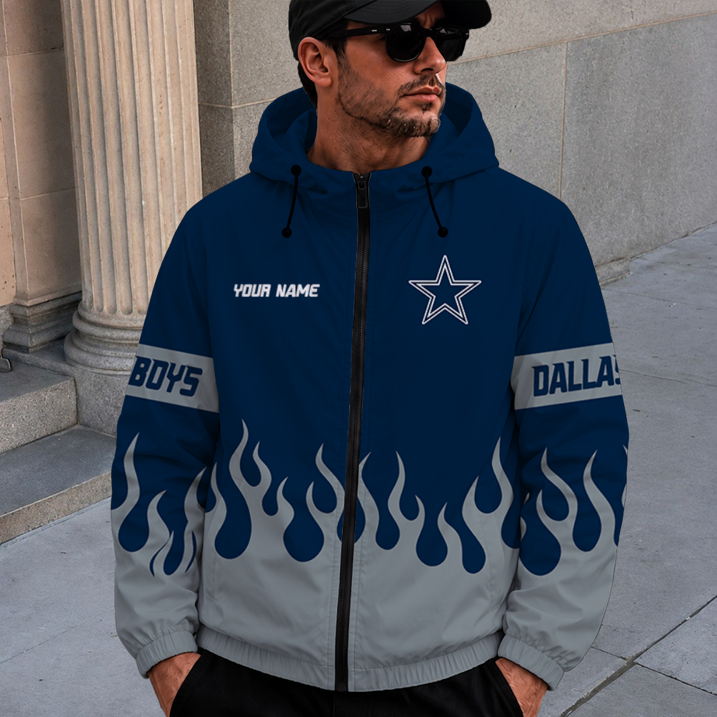 [SPECIAL OFFER] NEW CUSTOMIZED NFL21 DCB DALLAS COWBOYS WINDBREAKER JACKET