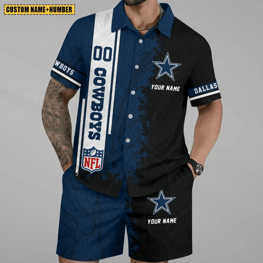 LIMITED RUN - NEW CUSTOMIZED NFL21 DCB DALLAS COWBOYS UNISEX HAWAIIAN SHIRT & SHORTS SET
