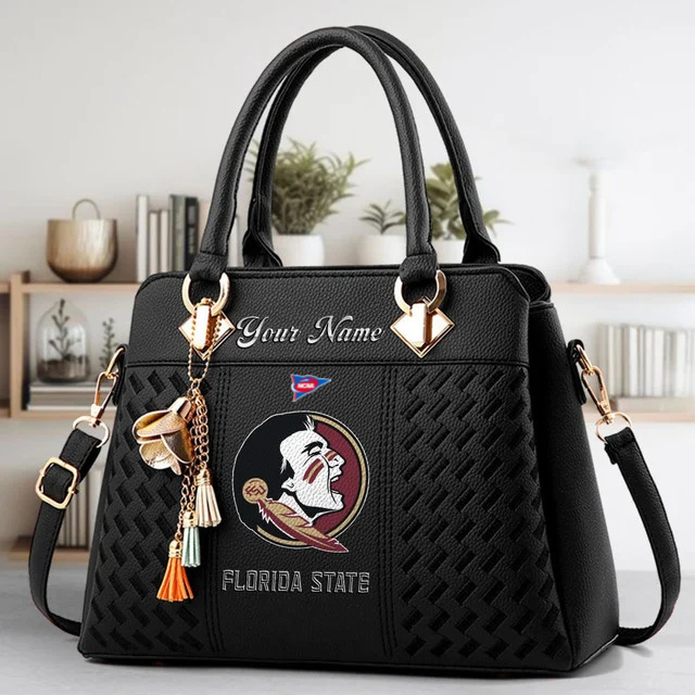 LIMITED EDITION - NEW CUSTOMIZED FBS NCAA21 FLS FL SEMINOLES ZIP HANDBAG MULTICOLOR