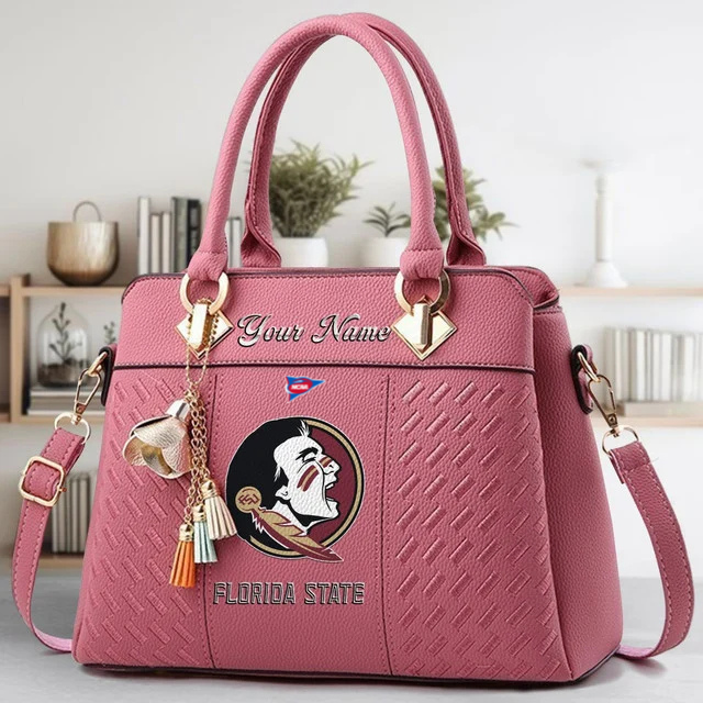 LIMITED EDITION - NEW CUSTOMIZED FBS NCAA21 FLS FL SEMINOLES ZIP HANDBAG MULTICOLOR