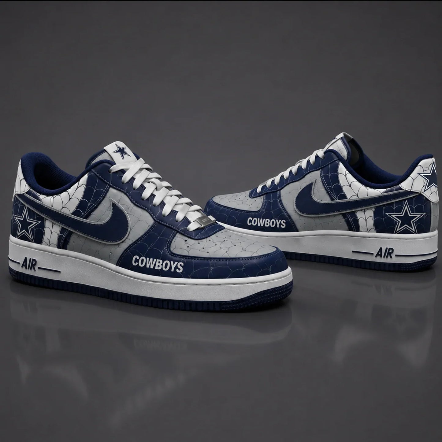 [SPECIAL OFFER] NEW CUSTOMIZED NFL21 DCB DALLAS COWBOYS x SPIDER AF1 SHOES