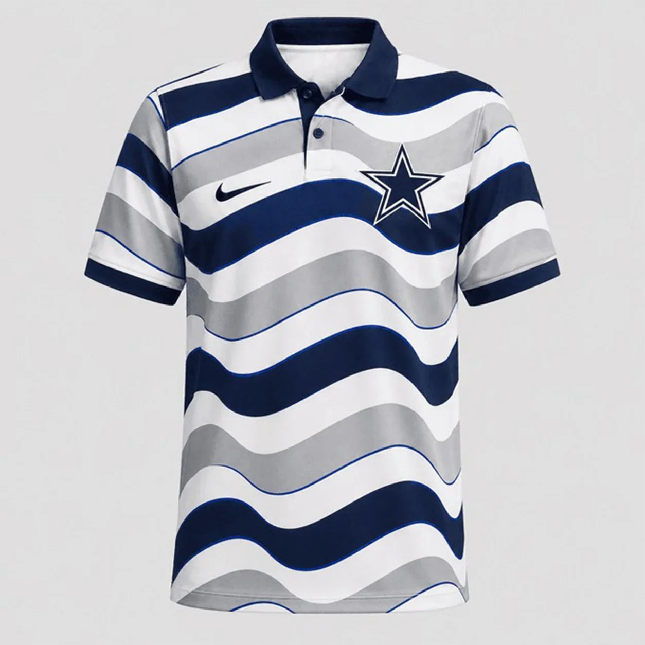 [SPECIAL OFFER] NEW CUSTOMIZED NFL21 DCB DALLAS COWBOYS STRIPED POLO SHIRT