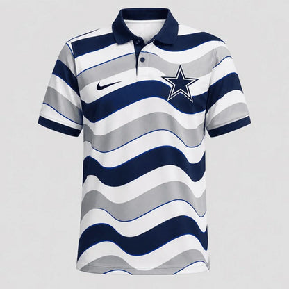 [SPECIAL OFFER] NEW CUSTOMIZED NFL21 DCB DALLAS COWBOYS STRIPED POLO SHIRT