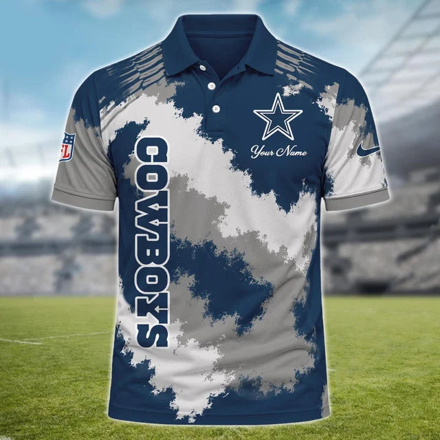 [SPECIAL OFFER] NEW CUSTOMIZED NFL21 DCB DALLAS COWBOYS MULTICOLOR POLO SHIRT