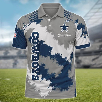 [SPECIAL OFFER] NEW CUSTOMIZED NFL21 DCB DALLAS COWBOYS MULTICOLOR POLO SHIRT