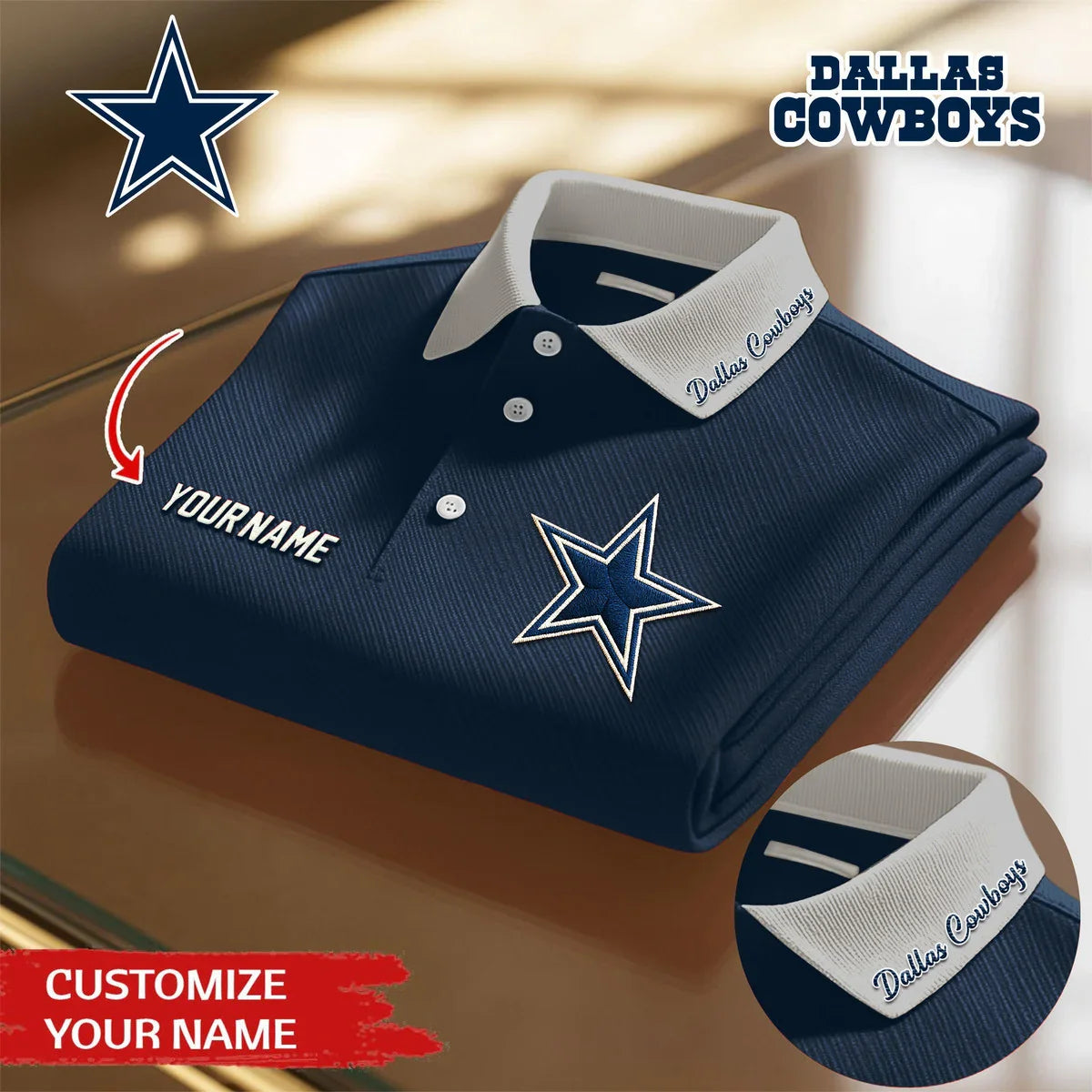 [SPECIAL OFFER] NEW CUSTOMIZED NFL21 DCB DALLAS COWBOYS POLO SHIRT