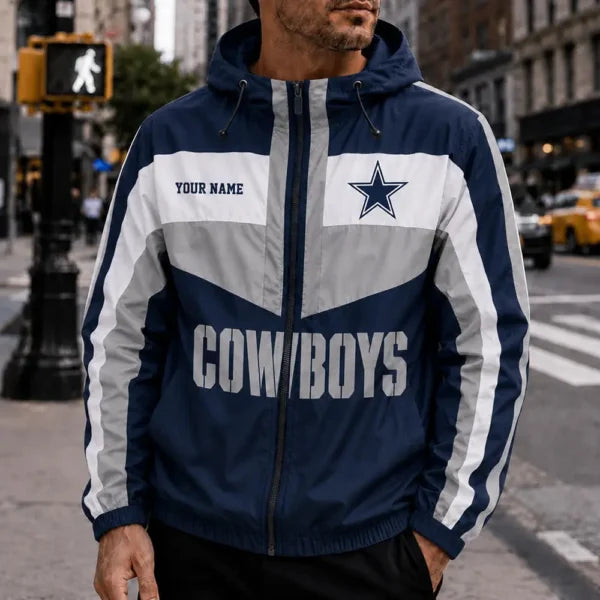 [SPECIAL OFFER] NEW CUSTOMIZED NFL21 DCB DALLAS COWBOYS WINDBREAKER JACKET