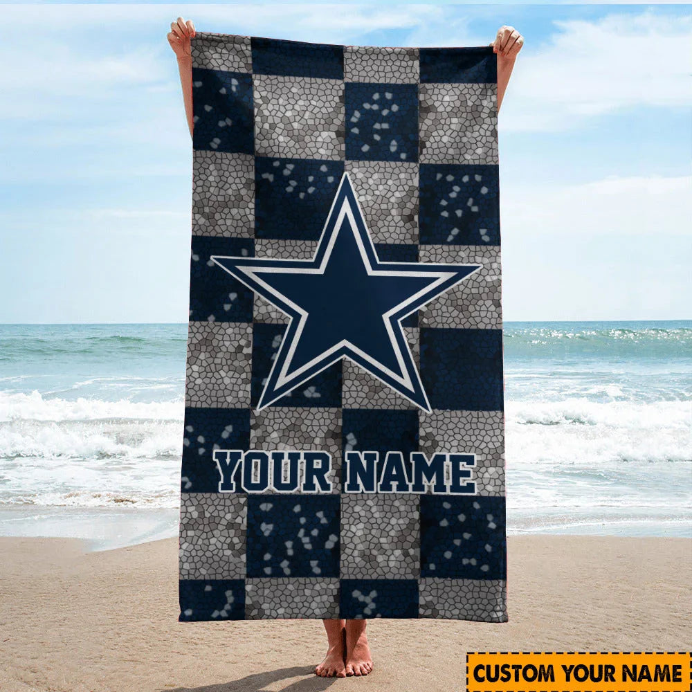 [SPECIAL OFFER] NEW CUSTOMIZED NFL21 DCB DALLAS COWBOYS BEACH TOWEL