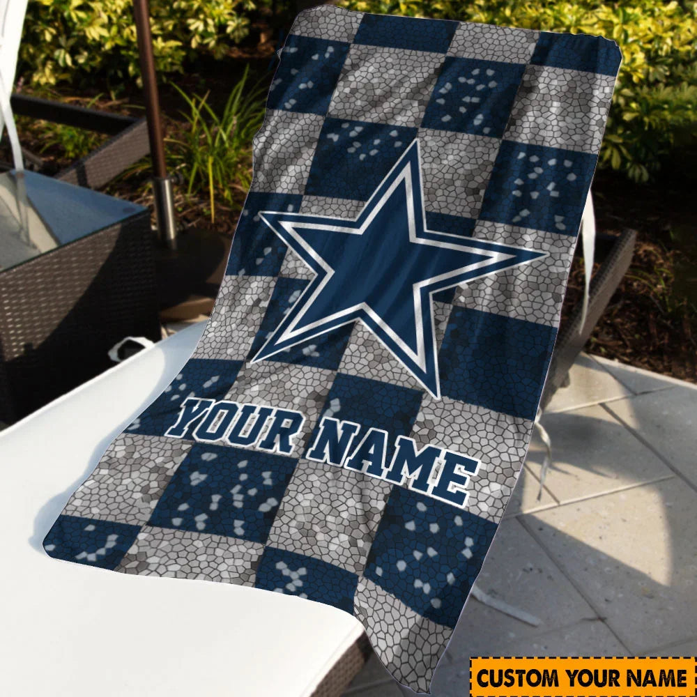 [SPECIAL OFFER] NEW CUSTOMIZED NFL21 DCB DALLAS COWBOYS BEACH TOWEL
