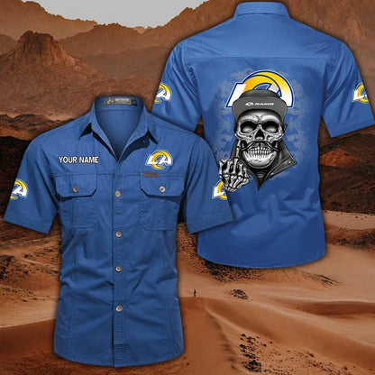 [SPECIAL OFFER] NEW CUSTOMIZED NFL22 LAR LOS ANGELES RAMS MUTICOLOR MEN'S CARGO SHIRT
