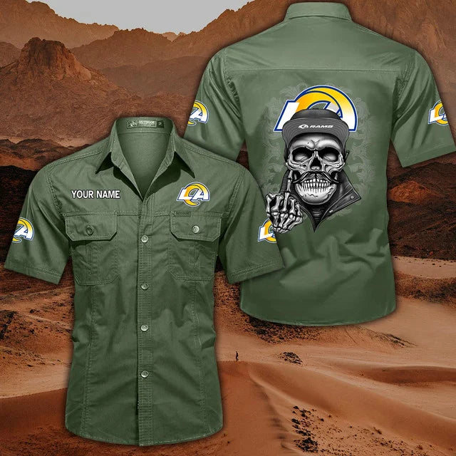 [SPECIAL OFFER] NEW CUSTOMIZED NFL22 LAR LOS ANGELES RAMS MUTICOLOR MEN'S CARGO SHIRT