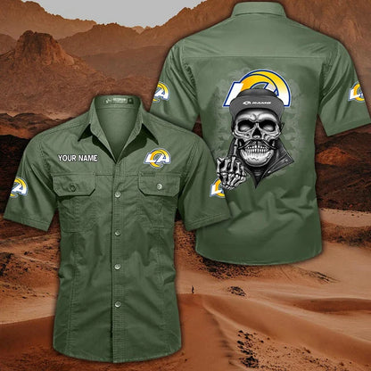 [SPECIAL OFFER] NEW CUSTOMIZED NFL22 LAR LOS ANGELES RAMS MUTICOLOR MEN'S CARGO SHIRT