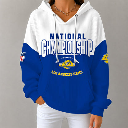 [SPECIAL OFFER] NEW CUSTOMIZED NFL22 LAR LOS ANGELES RAMS RIBBED HOODIE & SWEATSHIRT
