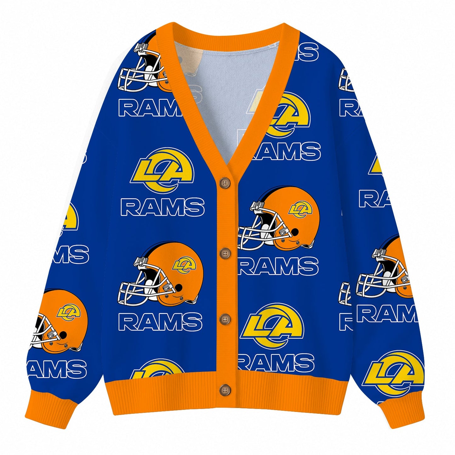 [SPECIAL OFFER] NEW CUSTOMIZED NFL22 LAR LOS ANGELES RAMS CARDIGAN