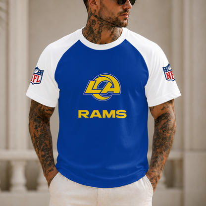 [SPECIAL OFFER] NEW CUSTOMIZED NFL22 LAR LOS ANGELES RAMS RAGLAN TEE