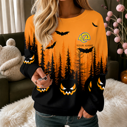 [SPECIAL OFFER] NEW CUSTOMIZED NFL22 LAR LOS ANGELES RAMS UNISEX HALLOWEEN SWEATSHIRT