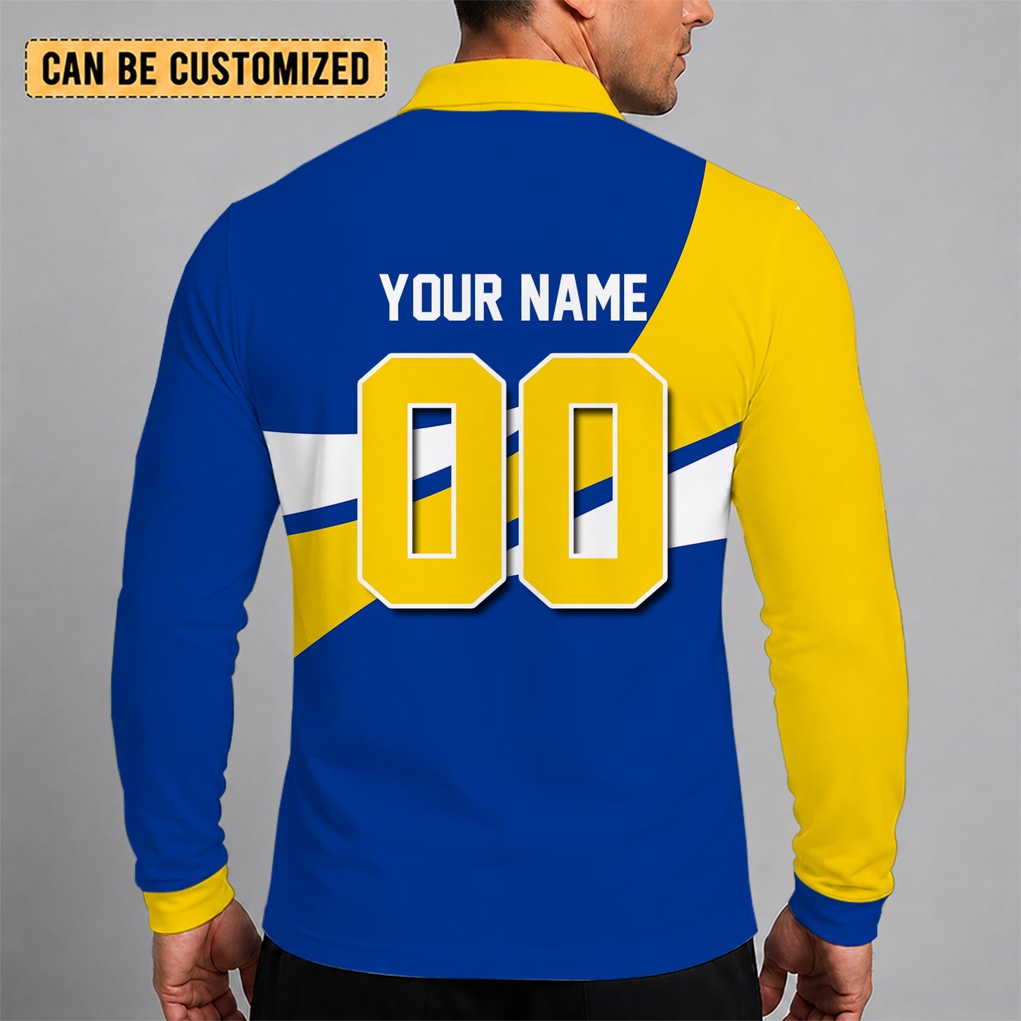 [SPECIAL OFFER] NEW CUSTOMIZED NFL22 LAR LOS ANGELES RAMS LONG SLEEVE POLO SHIRT