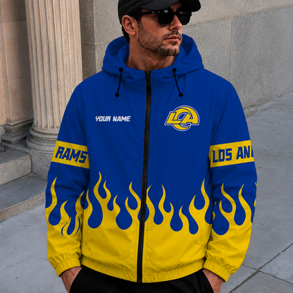 [SPECIAL OFFER] NEW CUSTOMIZED NFL22 LAR LOS ANGELES RAMS WINDBREAKER JACKET