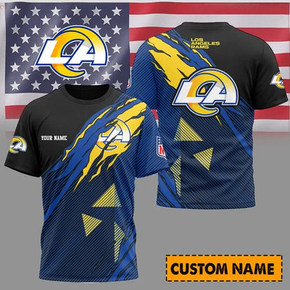 [SPECIAL OFFER] NEW CUSTOMIZED NFL22 LAR LOS ANGELES RAMS UNISEX T-SHIRT & POLO